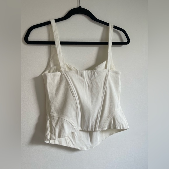 Zara Linen Blend Corsetry-Inspired Top - Picture 8 of 10